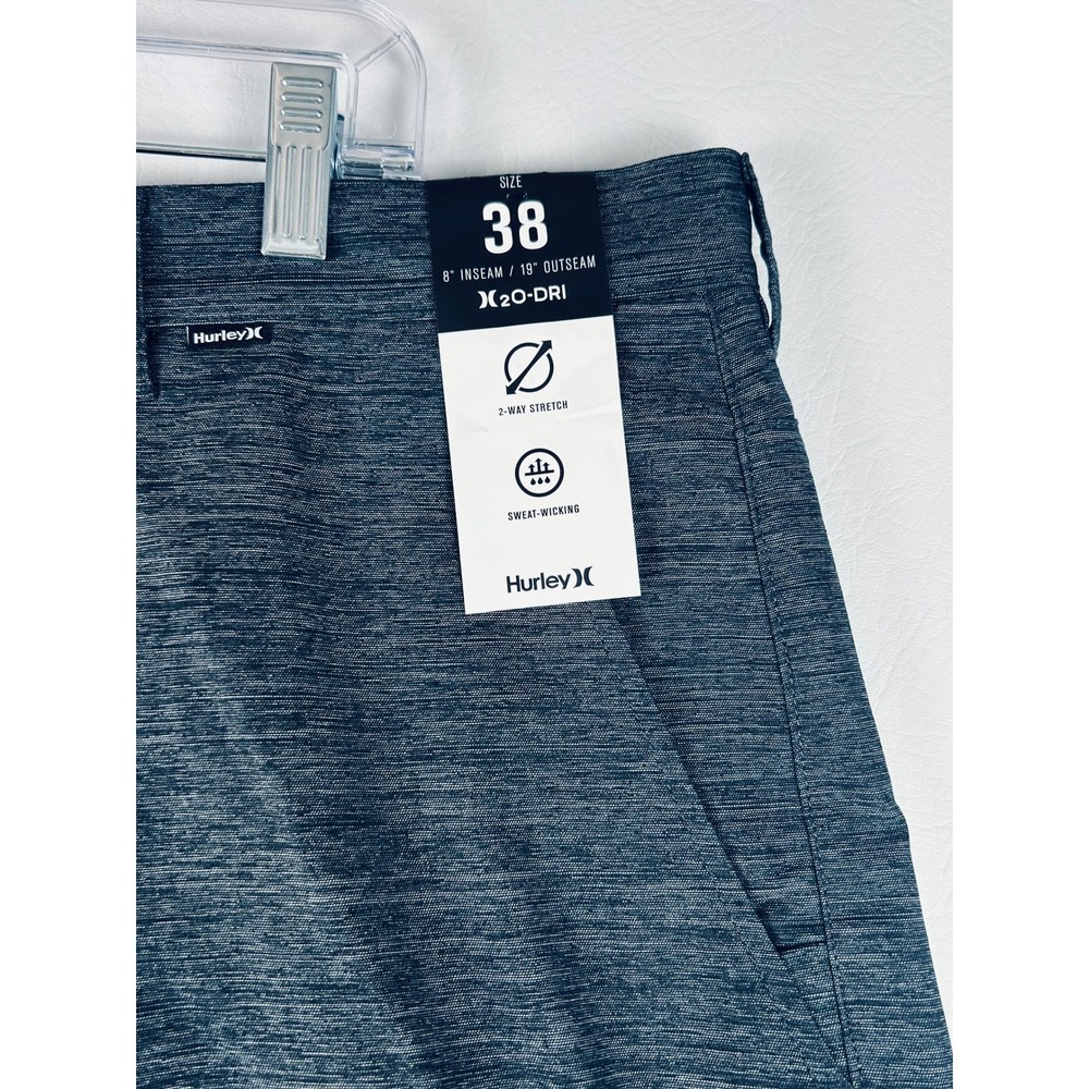 Hurley Mens H20 Dri Shorts Size 38 Black Heather Performance Casual Streetwear - Picture 5 of 5